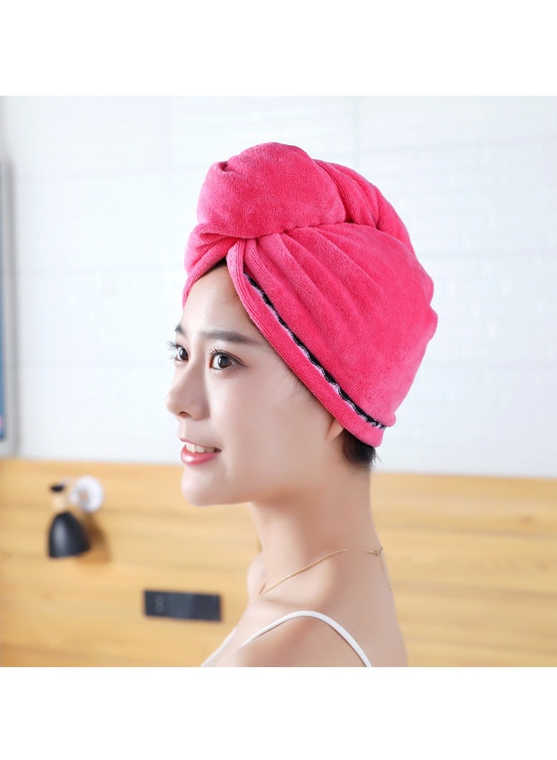 2 Pcs Hair Drying Towel Microfiber Long Hair Wrap Absorbent Fast Drying Hair Caps with Button - Image 2