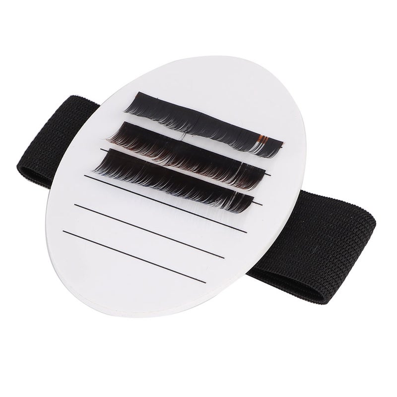 Professional Acrylic Handheld False Eyelash Plate Pallet Lash Extension Holder White With Belt - Image 3