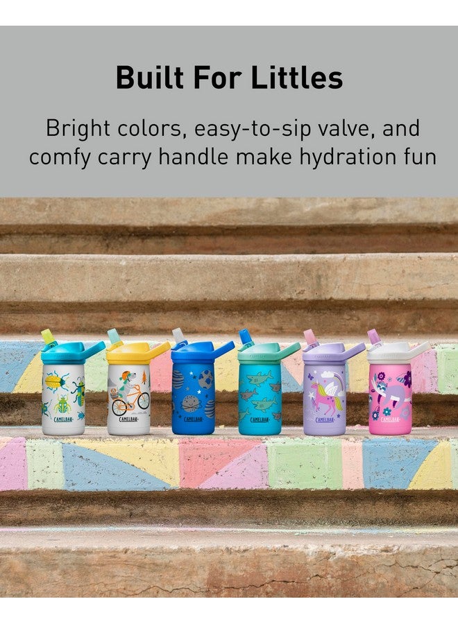 كاميلباك زجاجة مياه للأطفال من CamelBak eddy+ مع شفاطة، مصنوعة من الفولاذ المقاوم للصدأ المعزول - مقاومة للتسرب عند الإغلاق، 12 أونصة، حشرات! - Image 4