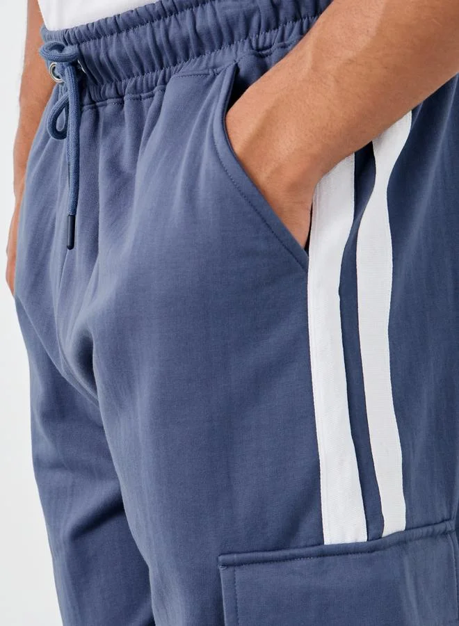 Styli Styli Oversized Fit Cargo Pocket Joggers with Side Twill Tape Detail