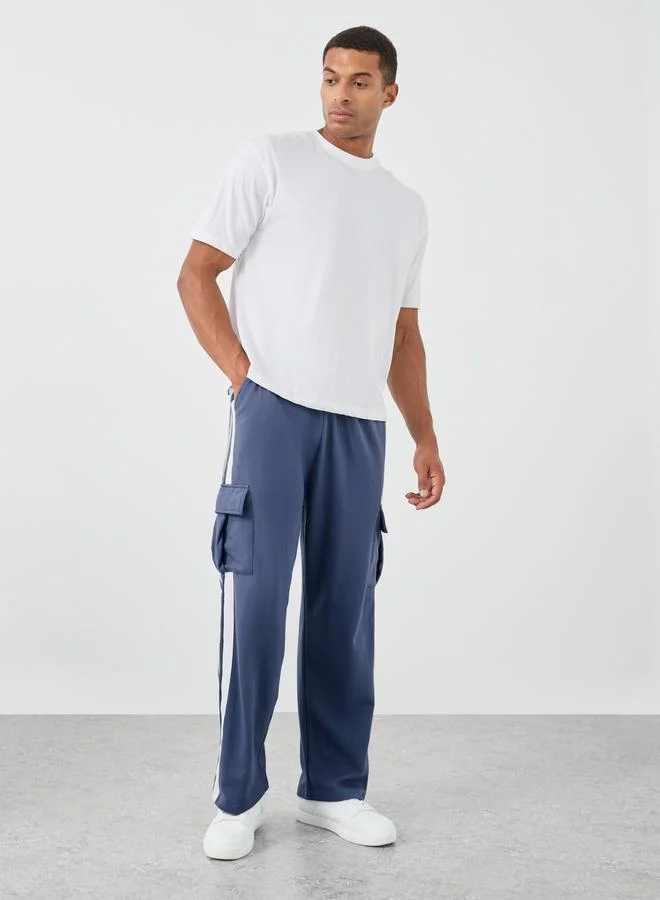 ستايلي Styli Oversized Fit Cargo Pocket Joggers with Side Twill Tape Detail