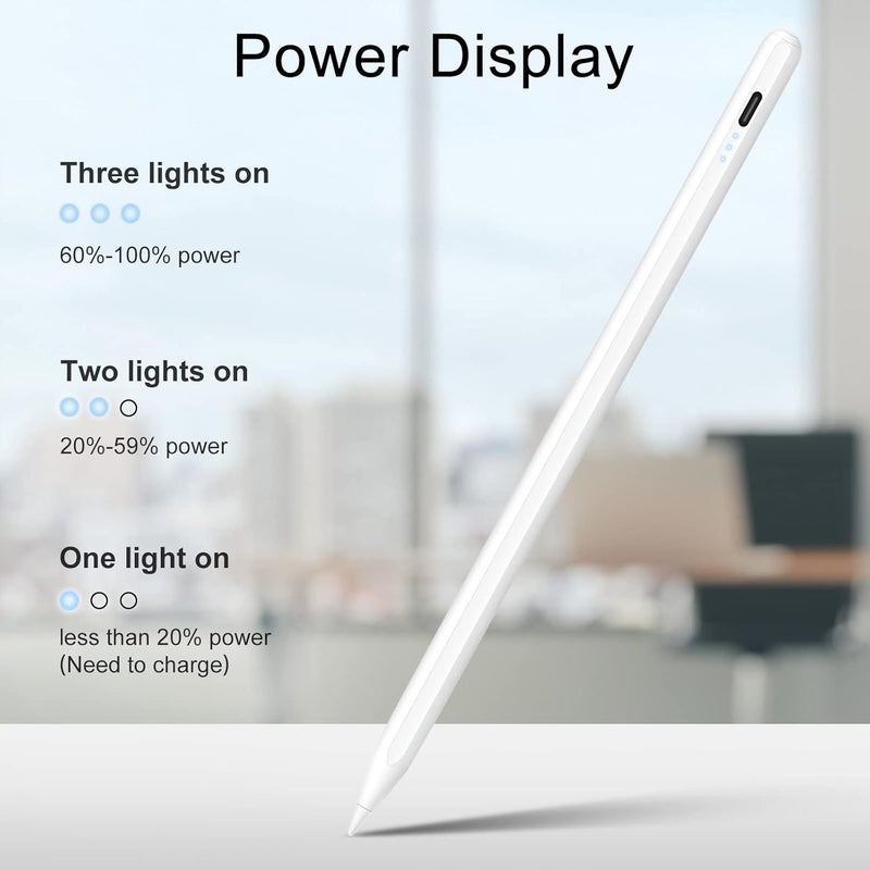 قلم ستايلس لجهاز iPad الجيل العاشر، شحن أسرع 3 مرات من Apple Pencil مع رفض ر��حة اليد وحساسية الميلان، متوافق مع أجهزة iPad 6/7/8/9/10/11 من 2018-2025، Pro 11"/12.9"/M4، Air 3/4/5/M2/M3، Mini 5/6 - Image 4