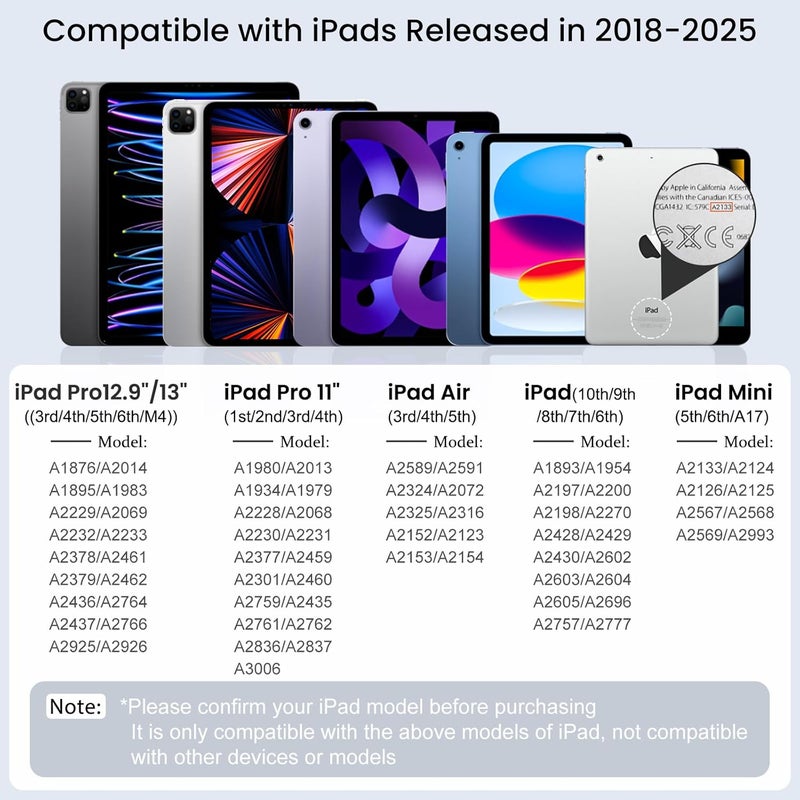 قلم ستايلس لجهاز iPad الجيل العاشر، شحن أسرع 3 مرات من Apple Pencil مع رفض ر��حة اليد وحساسية الميلان، متوافق مع أجهزة iPad 6/7/8/9/10/11 من 2018-2025، Pro 11"/12.9"/M4، Air 3/4/5/M2/M3، Mini 5/6 - Image 2