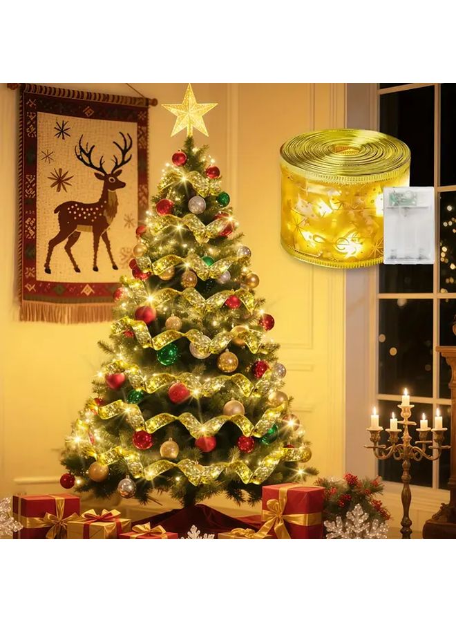 شريط عيد الميلاد ضوء الجنية 50 LED ضوء دافئ 2 وضع تعمل بالبطارية ديكور العطلات - Image 2