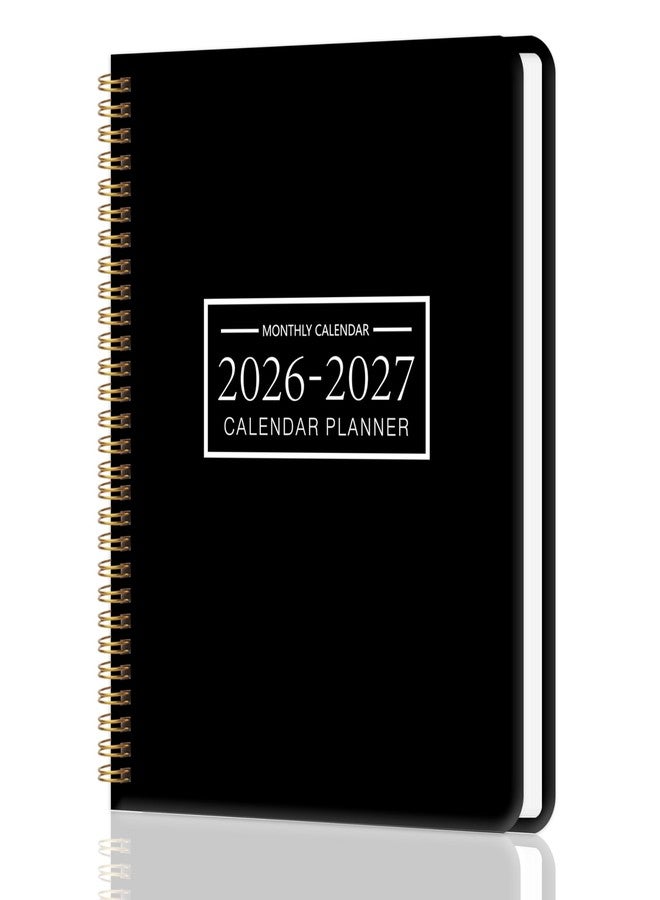 KAICN Monthly Planner 2026-2027, 2 year calendar 2026-2027 Calendar Book from Jan 2026 - Dec 2027 with Waterproof PVC Cover, 9'' x 11'', Organize Schedule for School, Office, Family,Black - Image 1
