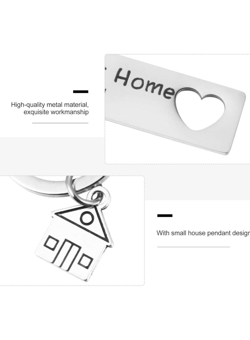 GGOOT 2Pcs New Home Keychain 2021 Housewarming Gifts Keychain First Home Keyring Neighbor Gifts for Friends Homeowner - Image 4