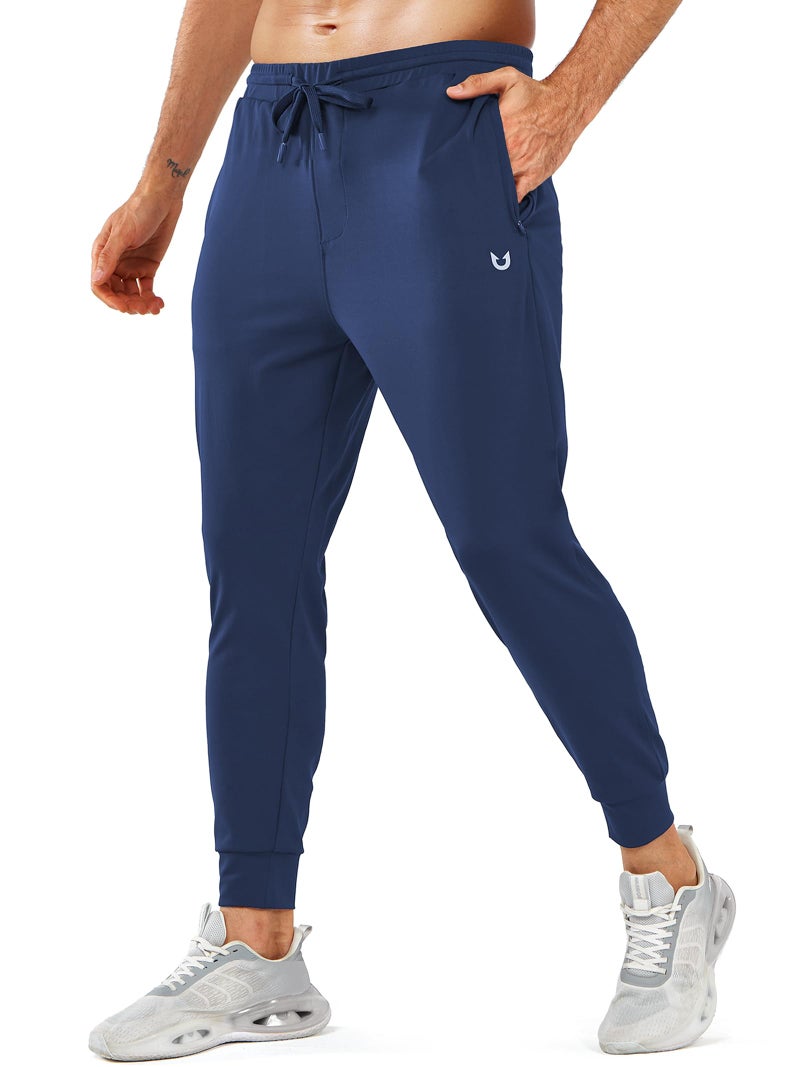 NORTHYARD Men's Joggers Pants with Zipper Pockets Lightweight Sweatpants Athletic Running Workout Track Pants for Men Navy M - Image 1