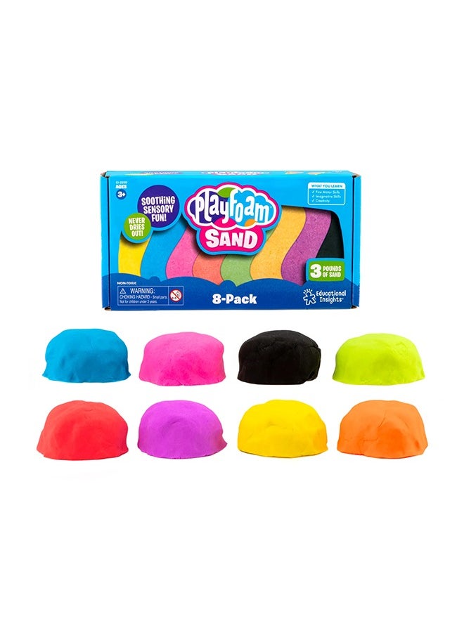 Learning Resources Educational Insights EI-2230 Playfoam Sand, 8 Assorted Colors, Sensory Toy for Kids, Elementary Classroom Must Haves, Ages 3+  - Image 1