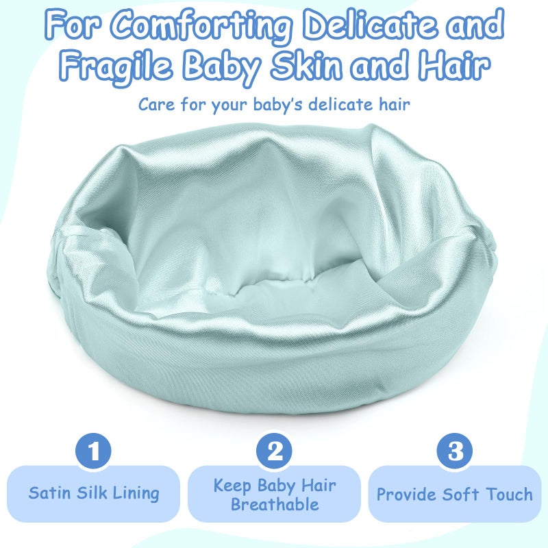 Cotwinter 6 Pcs Satin Lined Baby Newborn Hats Silk Satin Lined Beanie Toddler Hat for Hospital Infant Girls Boys(Fresh Color,0-6 Months) - Image 4