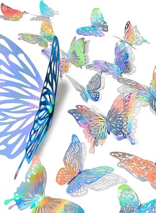 60 Pcs 3D Shiny Sliver Wall Stickers Decals Removable Butterfly Wall Decor Classroom Decor - pzsku/ZA54E78212485C5F878FCZ/45/1746449428/c2f83475-47fa-46e3-8309-ee555537eb75