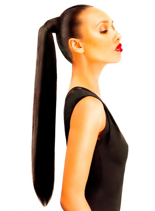 Artifice Synthetic High Temperature Fibre 24'' Wrap Around Ponytail Hair Extension (Natural Brown) - Image 1