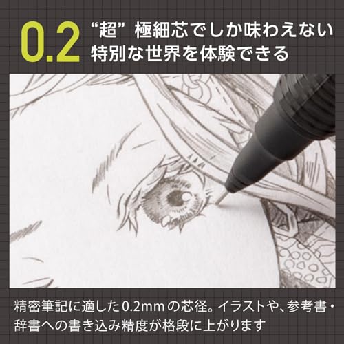 Pentel Mechanical pencil ORENZNERO 0.2mm [PP3002-A] (Japan Import) - Image 5