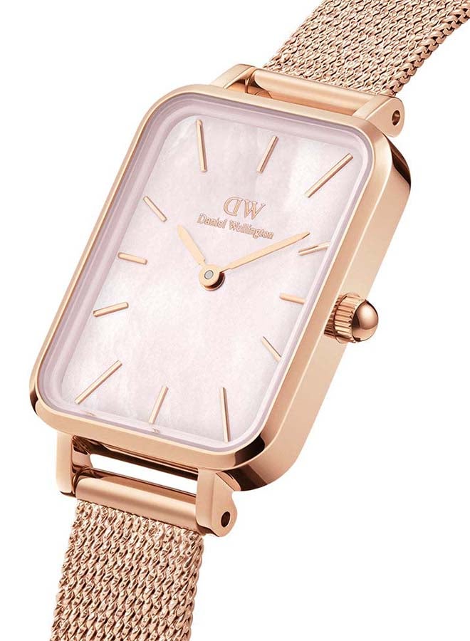 DANIEL WELLINGTON Quadro Women Pink Rectangle Dial Analog Watch DW00100510 - Image 2
