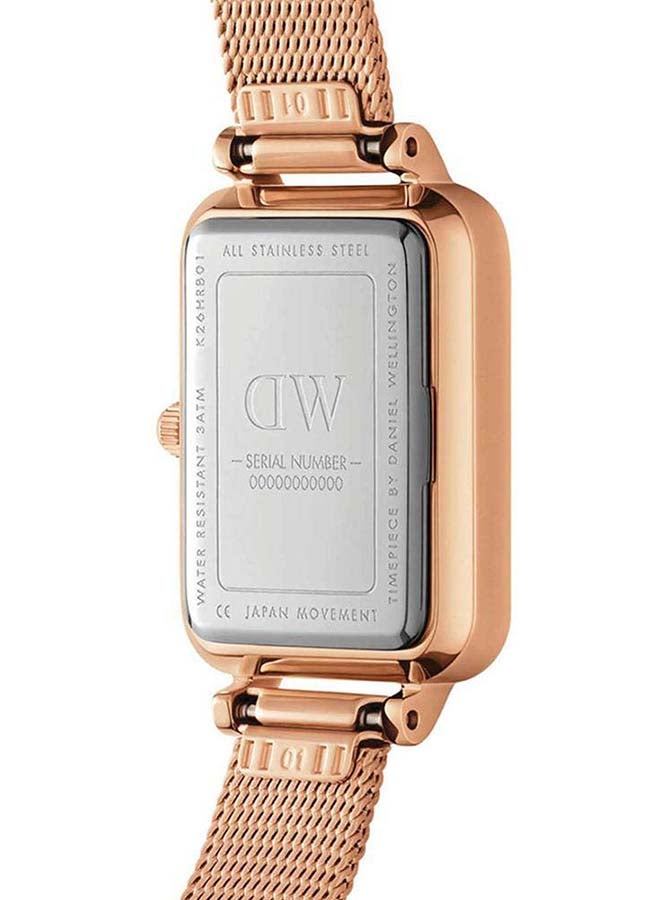 DANIEL WELLINGTON Quadro Women Pink Rectangle Dial Analog Watch DW00100510 - Image 3