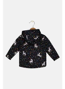 Body Glove Toddlers Girl Hooded Allover Print Full Zip Jacket, Multicolor  - Image 2