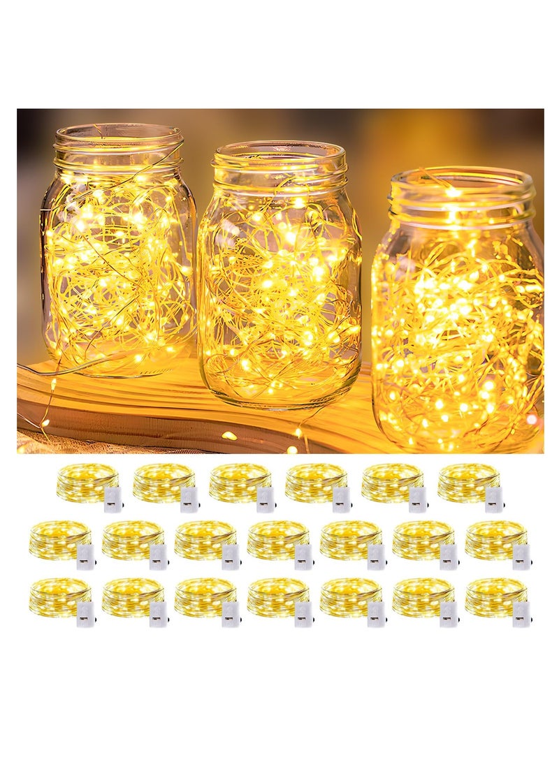 عام 20 حزمة LED LED LIDY LIGHT BUTTIONS و 3 ميزات وميض وميض ببطء وفقط على 7 أقدام و 20 LED مصابيح ماء مصغرة وميض الأضواء لزواجيات ماسون الحفلات عيد الميلاد ديكورات عيد الميلاد - Image 1