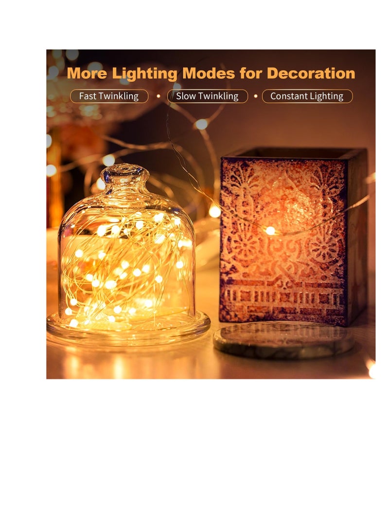 عام 20 حزمة LED LED LIDY LIGHT BUTTIONS و 3 ميزات وميض وميض ببطء وفقط على 7 أقدام و 20 LED مصابيح ماء مصغرة وميض الأضواء لزواجيات ماسون الحفلات عيد الميلاد ديكورات عيد الميلاد - Image 2