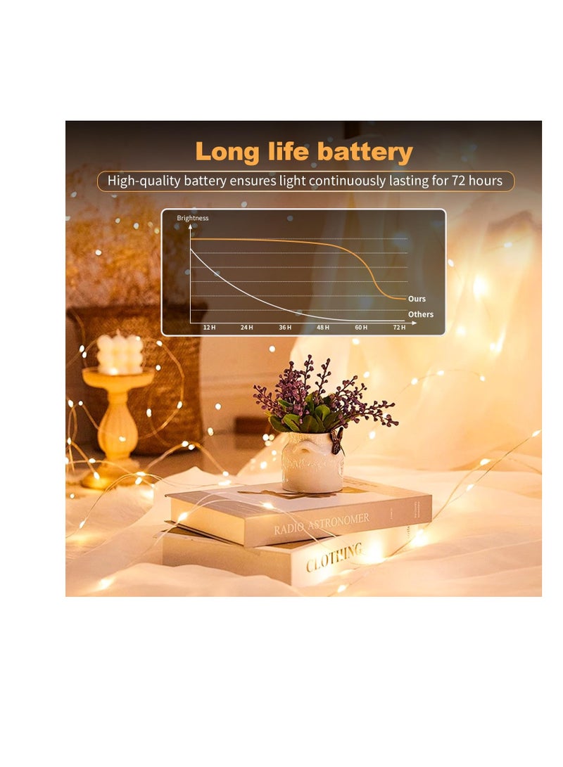 عام 20 حزمة LED LED LIDY LIGHT BUTTIONS و 3 ميزات وميض وميض ببطء وفقط على 7 أقدام و 20 LED مصابيح ماء مصغرة وميض الأضواء لزواجيات ماسون الحفلات عيد الميلاد ديكورات عيد الميلاد - Image 5