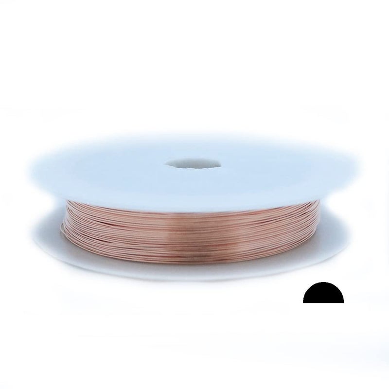 22 Gauge 1420 Rose Gold Filled Wire Half Round Dead Soft 14K Pink Gold Filled Wire Made in USA 25FT by CRAFT WIRE