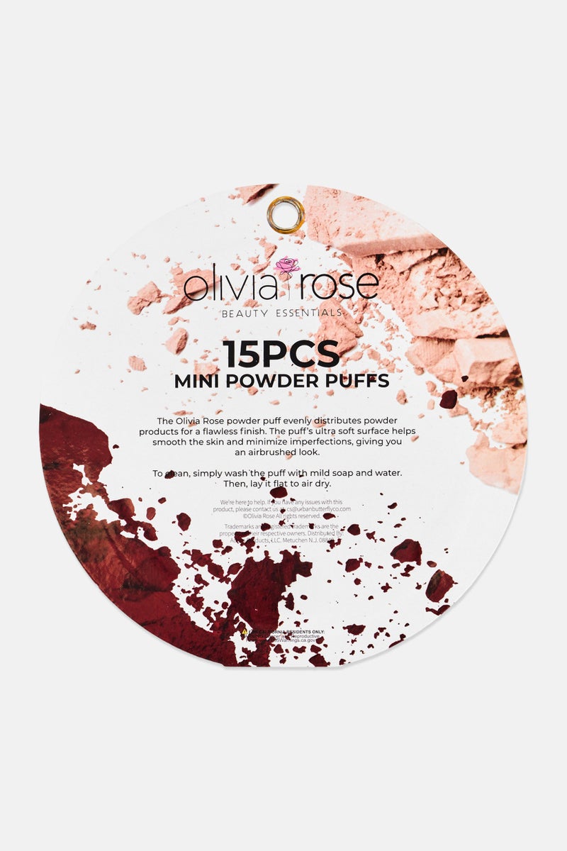 Olivia Rose 15 قطعة من إسفنجات البودرة الصغيرة، متعددة الألوان - Image 3