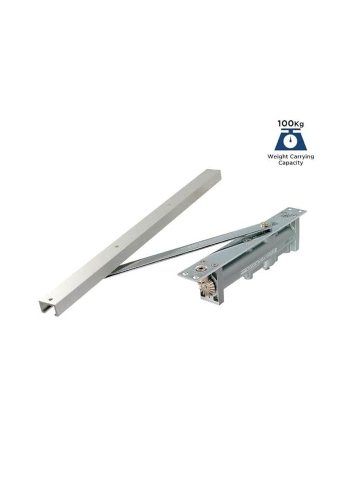 Ozone Ozone Metal Concealed Rack & Pinion Door Closer with EN 2-5 for Suitable for door weight upto 100 kgs Home Wooden Door Automatic Hydraulic (Finish Silver) (Automatic Door Closer) (CDC-4800)  - Image 1