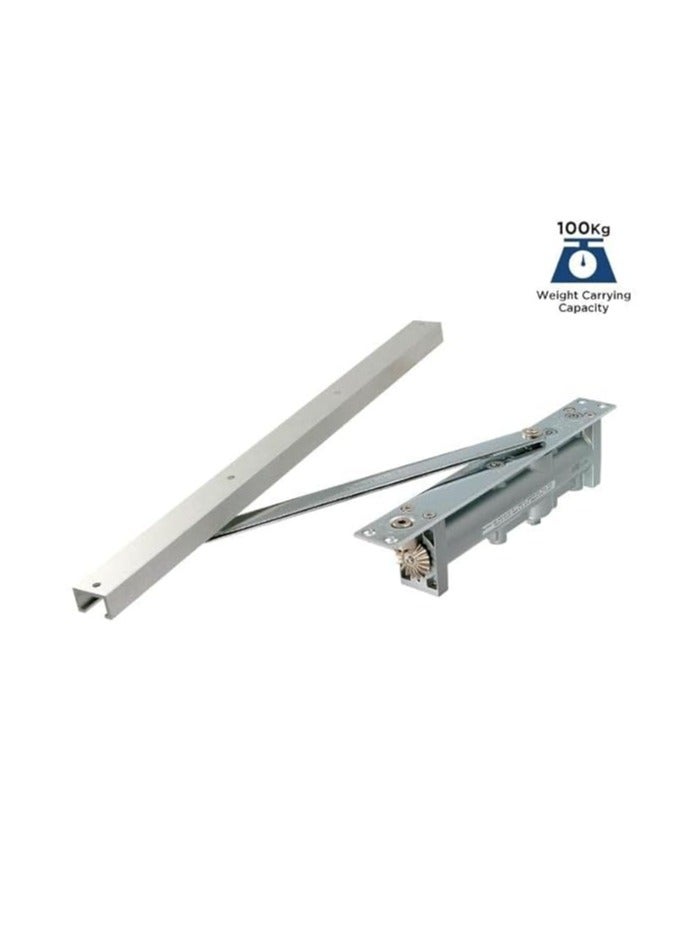 Ozone Ozone Metal Concealed Rack & Pinion Door Closer with EN 2-5 for Suitable for door weight upto 100 kgs Home Wooden Door Automatic Hydraulic (Finish Silver) (Automatic Door Closer) (CDC-4800)  - Image 2
