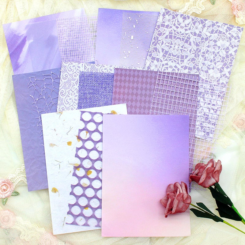 Anvin 30 Pcs Textured Paper - 5x7 Inch Craft Paper for Scrapbooking, Art Journaling, Card Making, DIY (Pink, Purple) - Image 4