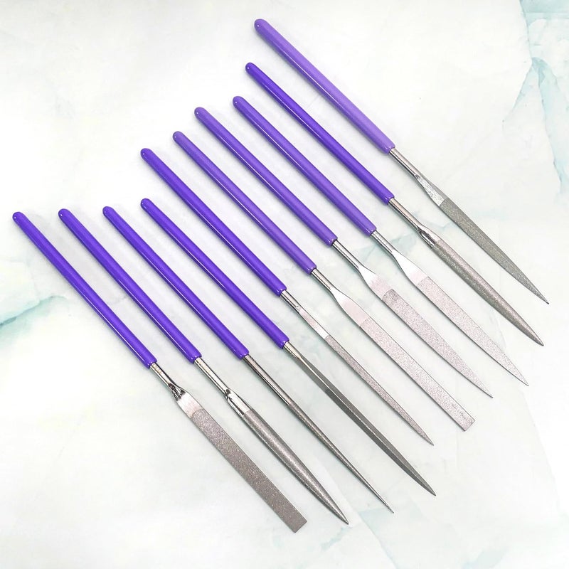 Miracle MIRACLE Needle Diamond Files Set 10Piece Grit 120  - Image 2