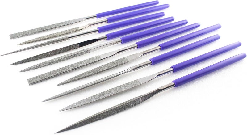 Miracle MIRACLE Needle Diamond Files Set 10Piece Grit 120  - Image 1