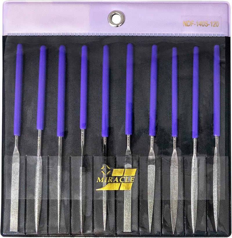 Miracle MIRACLE Needle Diamond Files Set 10Piece Grit 120  - Image 3
