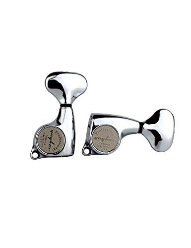 Guyker 6Pcs Guitar Machine Heads (3L + 3R) – 1:21 Sealed Tuning Key Pegs Tuners Set Replacement for ST TL SG Style Electric or Acoustic Guitars – Chrome - Image 5