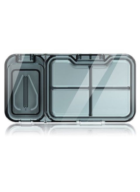Pill Cutter and Storage – Medicine Storage Compartment Box for Holding Tablets and Cutting Pills in Half (Grey)