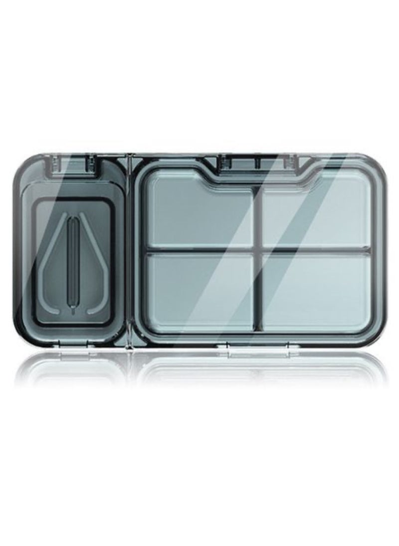 Earss Pill Cutter and Storage – Medicine Storage Compartment Box for Holding Tablets and Cutting Pills in Half (Grey)  - Image 1