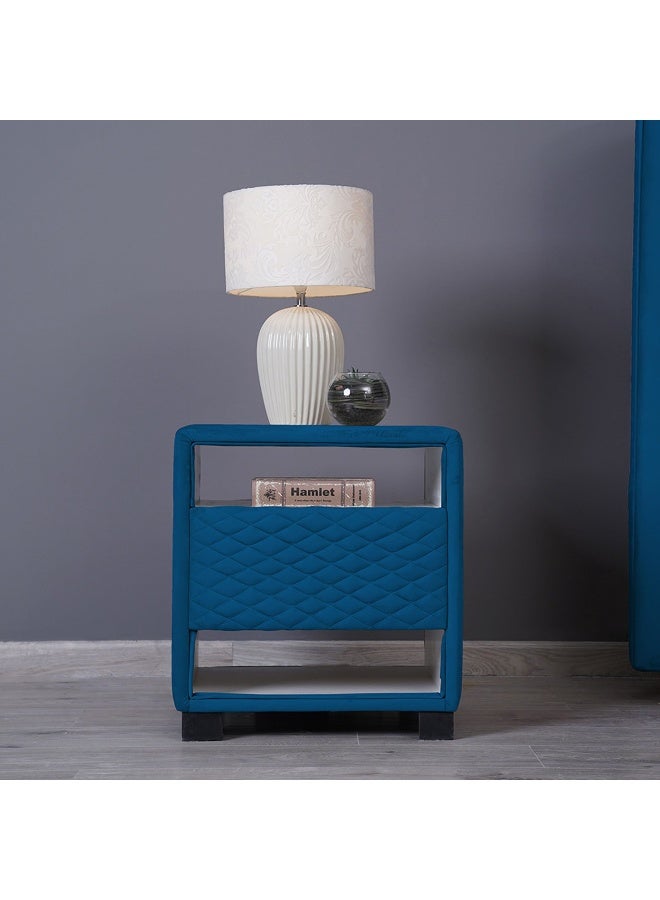 Pan Home Emirates Space Night Stand-Velvet~Blue  - Image 1