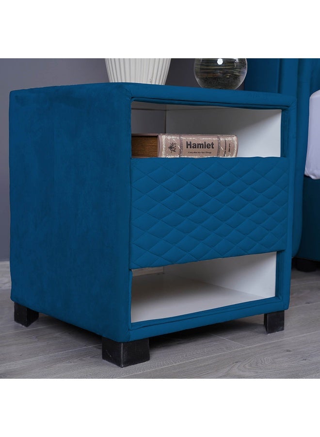 Pan Home Emirates Space Night Stand-Velvet~Blue  - Image 5