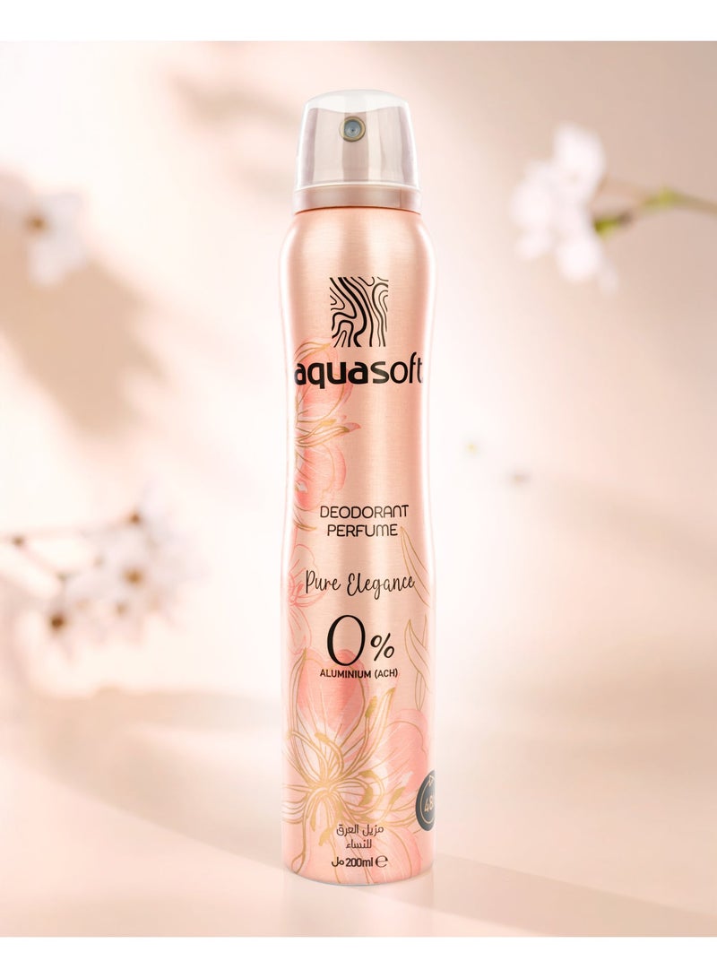 Aquasoft Pure Elegance Deodorant For Women 200 ml - Image 4