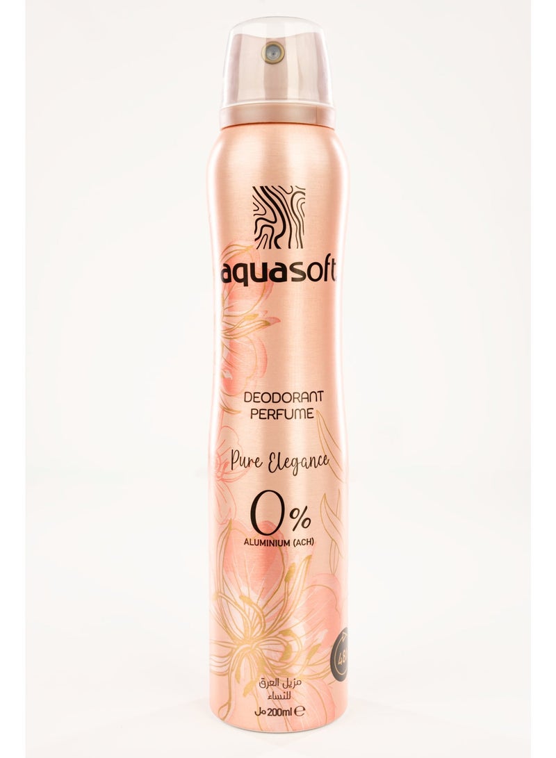 Aquasoft Pure Elegance Deodorant For Women 200 ml - Image 1