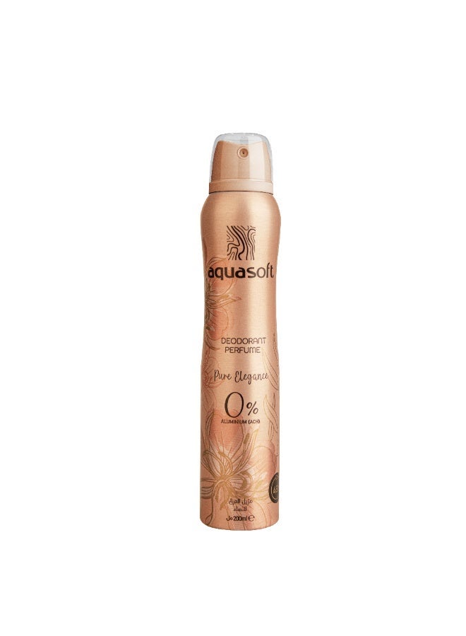 Aquasoft Pure Elegance Deodorant For Women 200 ml - Image 3