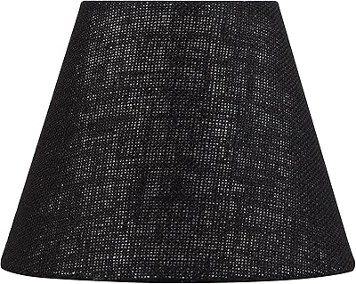 Aspen Creative Aspen Creative 56019, Empire Uno Lamp Shade, Black, 5" Top x 9" Bottom x 7" Slant Height, Slip UNO 33mm  - Image 1