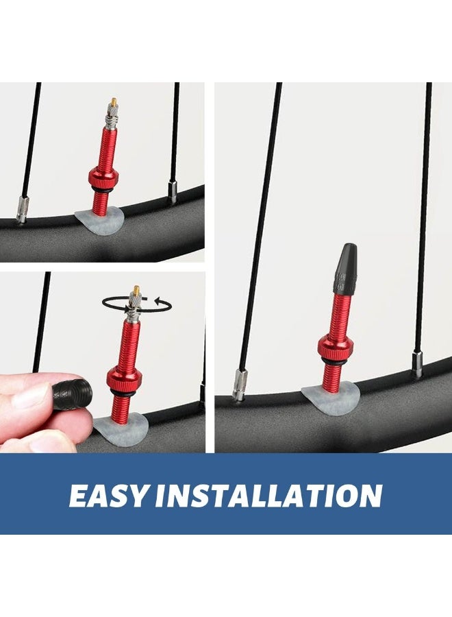 Generic 4 Pcs Aluminum Alloy Valve Caps Compatible For Presta Valve Bicycle - French Style Bike Dust Caps Tire (Black)  - Image 5