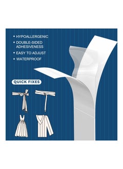 Y&D Double Sided Tape for Clothes Body Strength Adhesive on Skin and Fabrics Clear All Tones 80 Strips  - Image 2