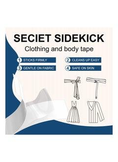 Y&D Double Sided Tape for Clothes Body Strength Adhesive on Skin and Fabrics Clear All Tones 80 Strips  - Image 4