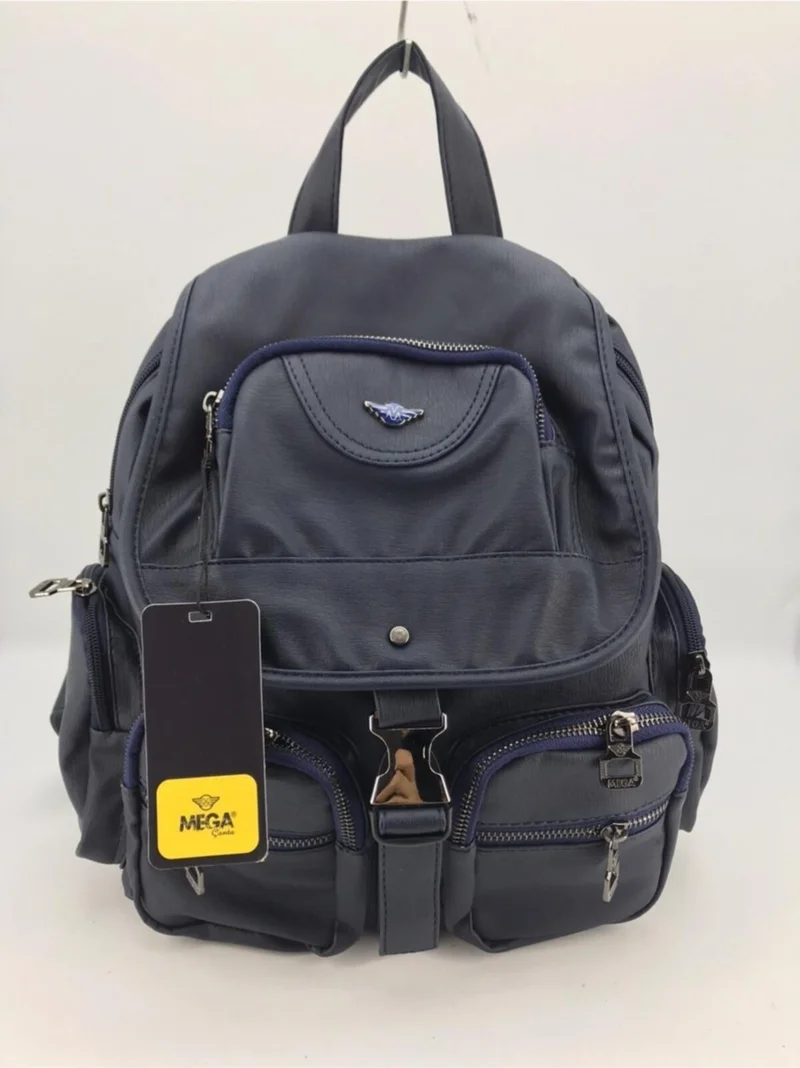 Çanta Trend Bag Trend Women's Navy Blue Washed Leather Backpack