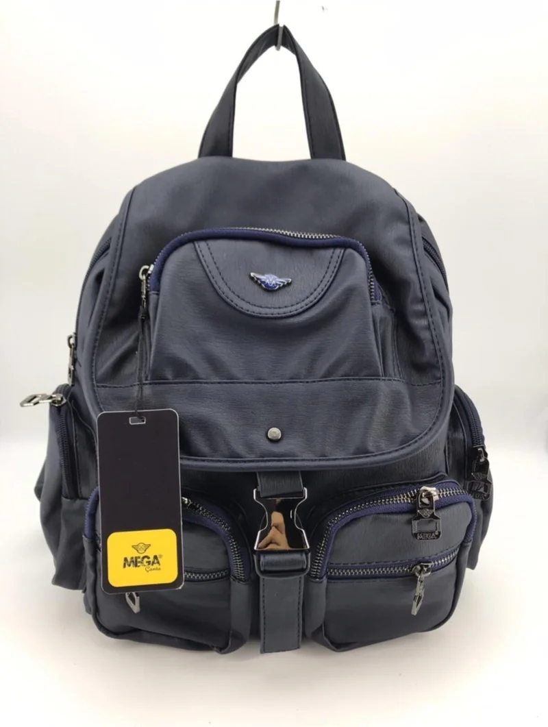 Çanta Trend Bag Trend Women's Navy Blue Washed Leather Backpack