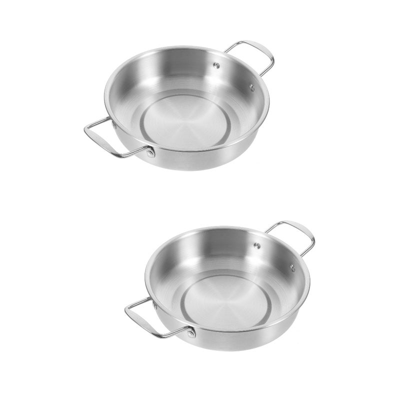 🍳 وعاء نودلز من الفولاذ المقاوم للصدأ مع مقبض مريح فضي - Image 1