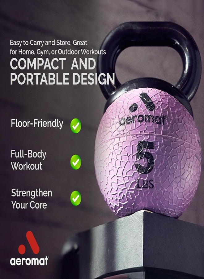 Aeromat Kettlebell Sets for Women - 7 Lb Kettlebell for Strength Training - Kettle Bell 7 Lb and Kettle Ball: Your Ultimate Kettlebells for Home Workouts - Light Blue - Image 3