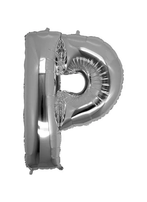 No-Name P Letter Foil Balloon Silver