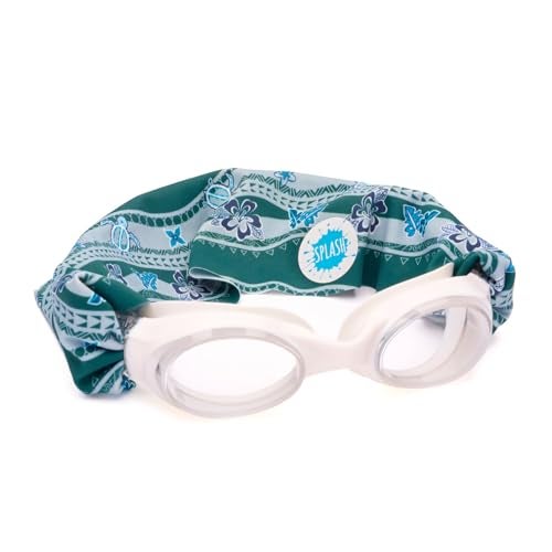 Splash Place KIDS SWIM GOGGLES with Fabric Strap TURTLE TURNPIKE TangleFree Swimming Goggles for Kids Comfy Fabric Strap Goggles - Image 1