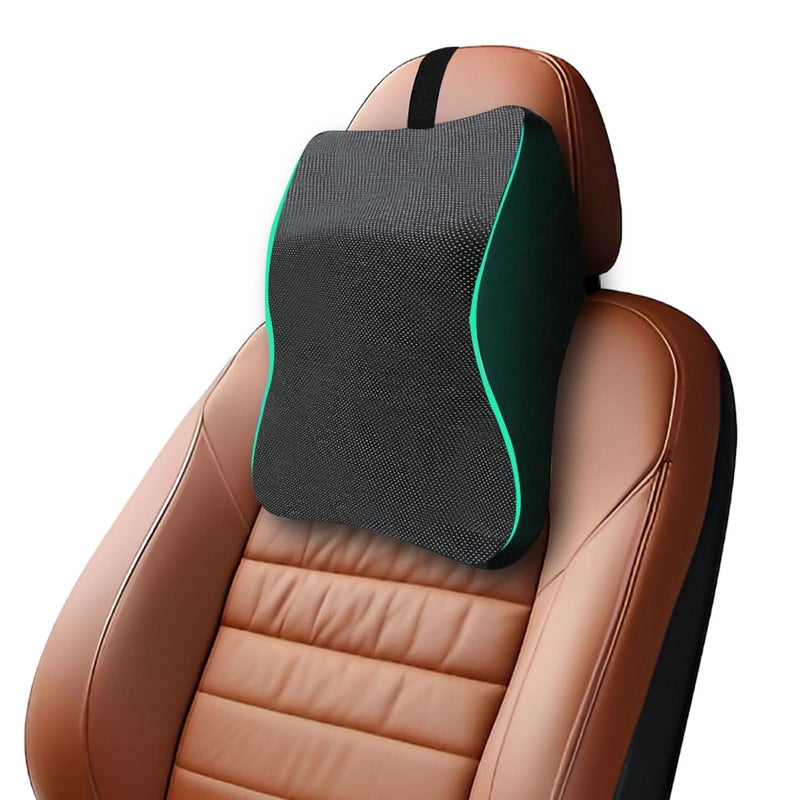Trajectory Car Seat Headrest with ADVANCEDX Memory Foam GRIDMATRIX Fabric Ergonomic Neck Pillow for Ultimate Support Neck Pain Relief Breathable Washable Cover Ideal for Men Women