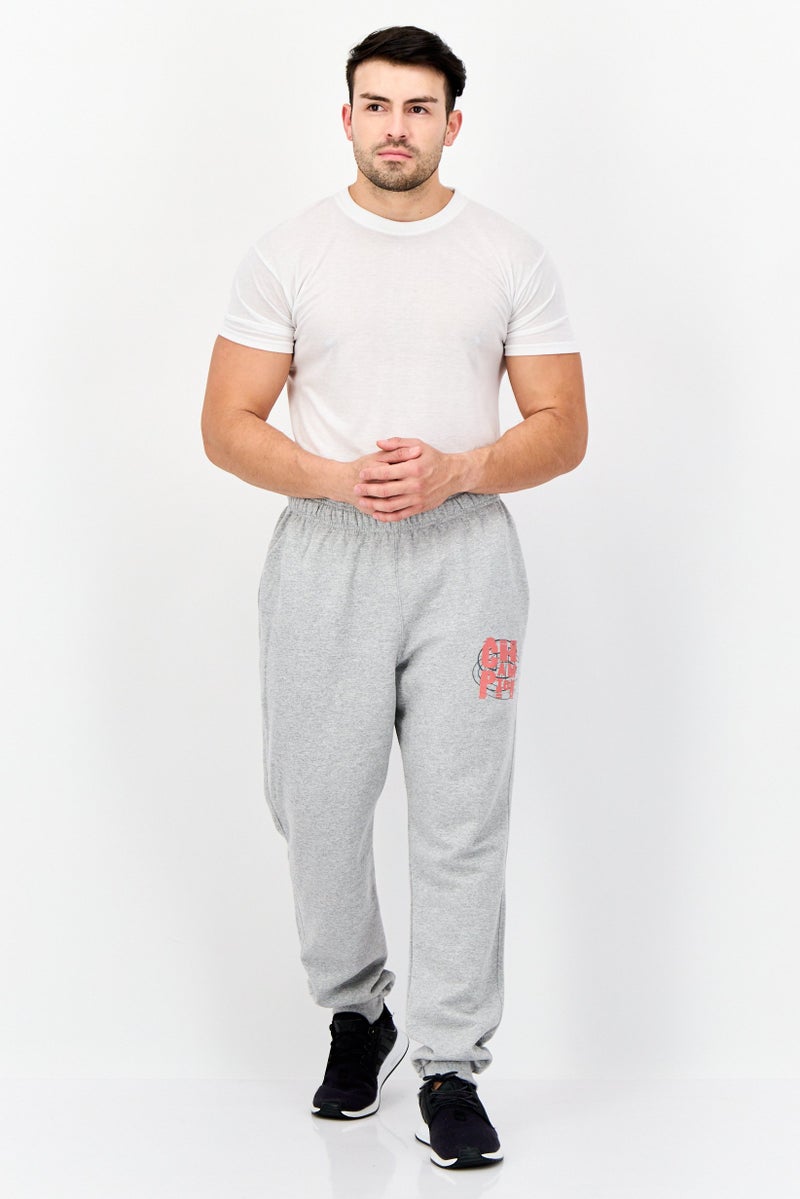 Champion Men Sportswear Fit Graphic Print Outdoor Sweatpants, Grey - Image 3